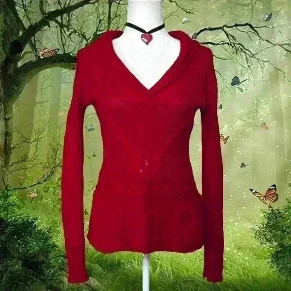 Vintage Old Navy Y2k Knitted Long Sleeve Sweater - Picture 1 of 11